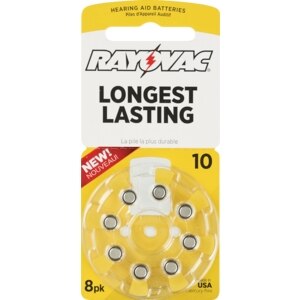 Rayovac Hearing Aid Batteries Size 10