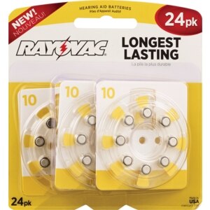 Rayovac World's Longest Lasting Mercury-Free Hearing Aid Batteries Size 10