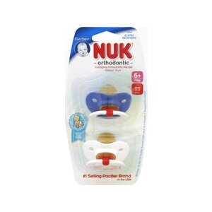 Nuk Pacifiers Orthodontic Size 2 Classic Colors 2-Pack