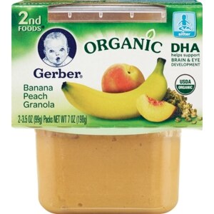 Gerber 2nd Foods Banana Peach Granola 2 Pack