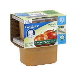 Gerber Organic Applesauce Snap On Lid 2 Pack