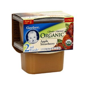 Gerber Organic Apple Strawberry Snap On Lid, 2 Pack