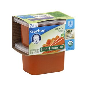 Gerber Organic Carrots Snap On Lid 2 Pack
