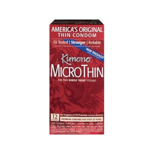 Kimono Latex MicroThin Condoms with Spermicidal Lubricant