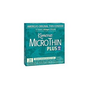 Kimono Condoms Microthin Latex With Aqua Lube Value Pack