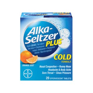 Alka-Seltzer Plus Cold Effervescent Tablets Orange Zest