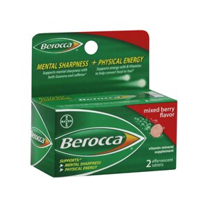 Berocca Mental Sharpness & Physical Energy Effervescent Tablets, Mixed Berry