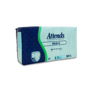 Attends Poly Back Briefs Large (44-58 Inches) Case