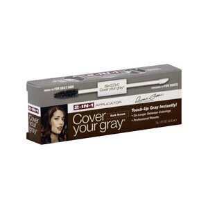 Irene Gari Cosmetics Cover Your Gray Temporary Hair Color 2-In-1 Applicator Dark Brown