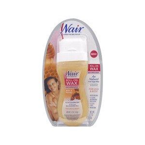 Nair Hair Remover Roll-On Wax Easy Application for Legs & Body Milk & Honey