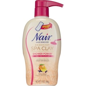 Nair Brazilian Spa Clay Hair Remover Body Cream with Mango Butter & Acai Berry