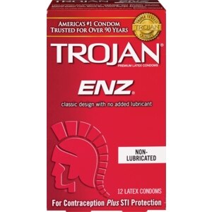Trojan ENZ Non-Lubricated Latex Condoms