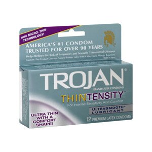 Trojan Thintensity Condoms Lubricant Latex