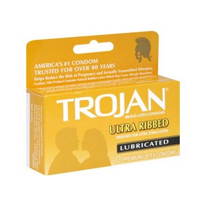 Trojan Condoms Ultra Ribbed Lubricated Latex