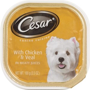 Cesar Canine Cuisine With Chicken & Veal in Meaty Juices