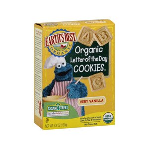 Earth's Best Organic Letter Of The Day Very Vanilla Sesame Street Cookies