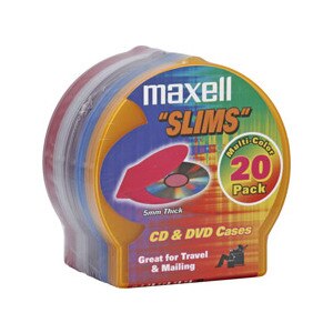 Maxell Slims Multi-Color CD & DVD Cases