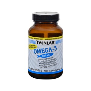 TwinLab Omega 3 Fish Oil 1000 mg Softgels