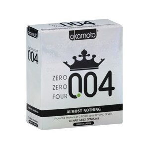 Okamoto Zero Zero Four 004 Almost Nothing Lightly Lubricated Latex Condoms