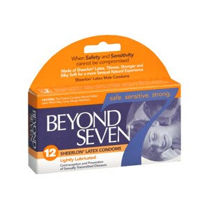 Beyond Seven Sheerlon Latex Condoms Lightly Lubricated