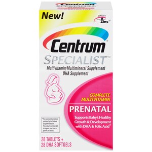 Centrum Specialist Multivitamin/Multimineral Supplement DHA Prenatal Tablets/Softgels