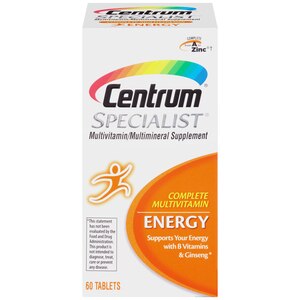 Centrum Specialist Multivitamin/Multimineral Supplement Energy Tablets