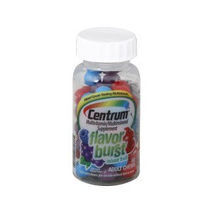Centrum Flavor Burst Multivitamin/Multimineral Supplement Adult Chews Mixed Fruit