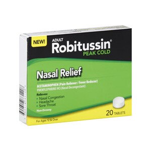 Adult Robitussin Peak Cold Nasal Relief Tablets