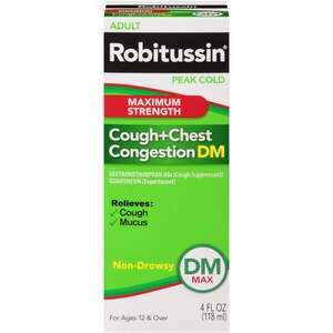 Adult Robitussin Peak Cold Cough + Chest Congestion DM Liquid Maximum Strength