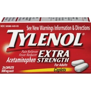 Tylenol Extra Strength Pain Reliever/Fever Reducer 500 mg Caplets