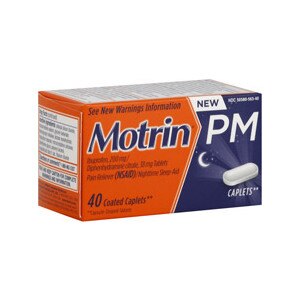 Motrin PM Pain Reliever/Nighttime Sleep-Aid Coated Caplets