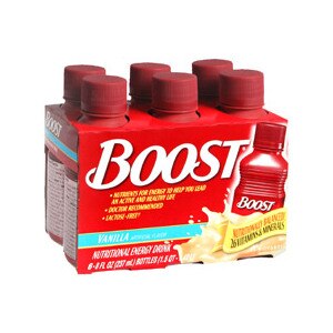 Boost Nutritional Energy Drink 6-Pack 8-Ounce Bottles Vanilla Case