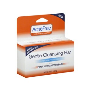 AcneFree Clear Skin Treatments Gentle Cleansing Bar with Exfoliating Microbeads