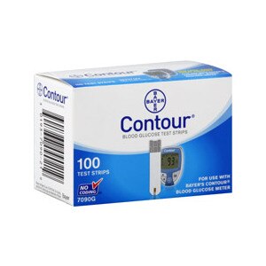 Bayer Contour Blood Glucose Test Strips 7090d