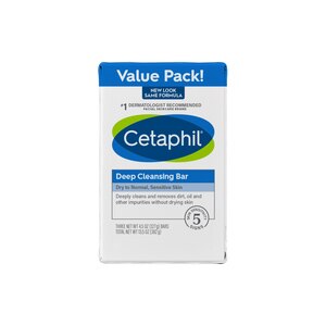 Cetaphil Gentle Cleansing Antibacterial Bar for Dry, Sensitive Skin