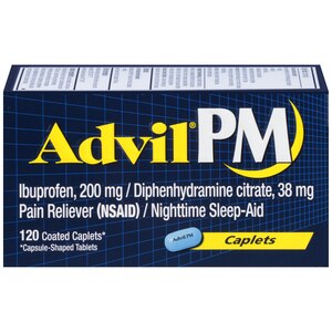 Advil Pain Reliever/Nighttime Sleep-Aid Coated Caplets