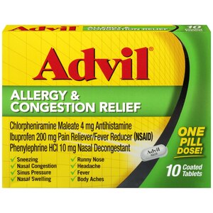 Advil Allergy & Congestion Relief Coated Tablets