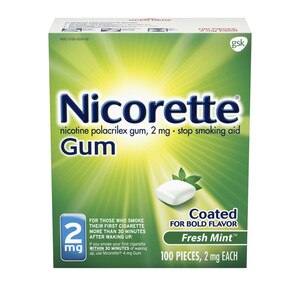 Nicorette 2 Mg Coated Gum Fresh Mint