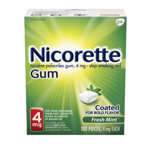 Nicorette 4 Mg Coated Gum Fresh Mint