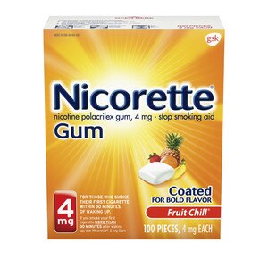 Nicorette 4 Mg Coated Gum Fruit Chill