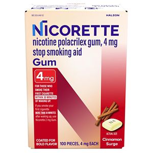 Nicorette 4 Mg Coated Cinnamon Surge