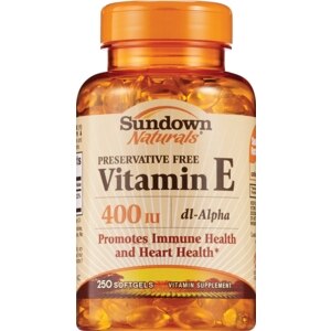 Sundown Naturals Preservative Free Vitamin E Softgels 400 IU