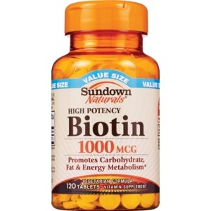 Sundown Naturals High Potency Biotin Tablets 1000 mcg