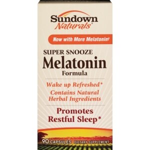 Sundown Super Snooze Melatonin Nighttime Formula Capsules