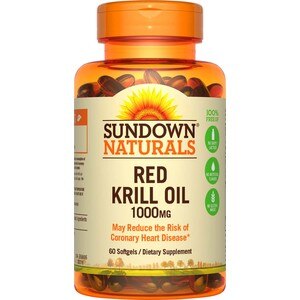Sundown Naturals Triple Strength Red Krill Oil 1000 mg Softgels