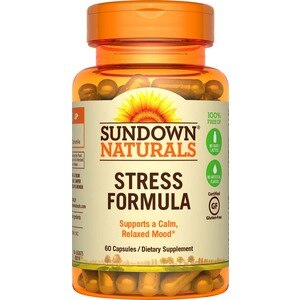 Sundown Naturals L-Theanine Stress Formula with Calming Blend Capsules