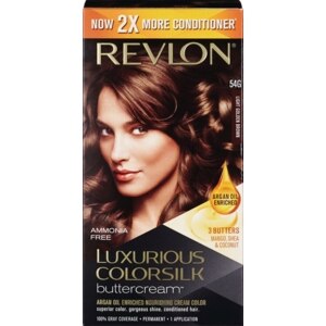 Revlon Luxurious Colorsilk Buttercream Permanent Hair Color, Light Golden Brown 54G