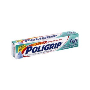 Super Poligrip Denture Adhesive Cream Artificial Flavor/Color Free