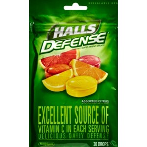 Halls Defense Vitamin C Drops Assorted Citrus