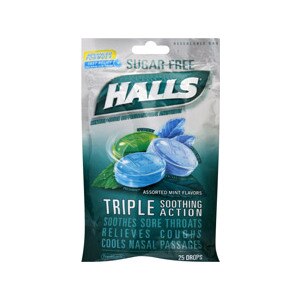Halls Mentho-Lyptus Drops Sugar Free Assorted Mint